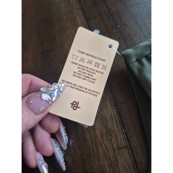 Popilush Olive Green Sleeveless Stretchy Jumpsuit Medium - Picture 3 of 4